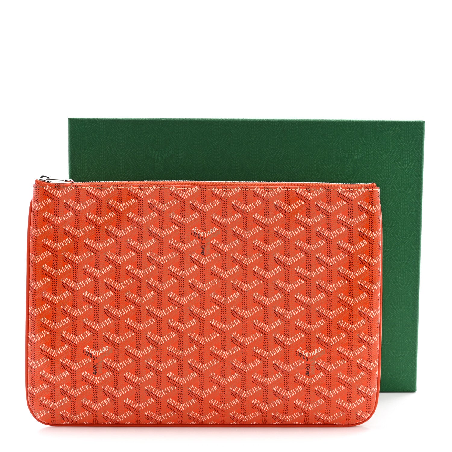 Goyard Goyardine Senat Pochette MM Orange 7 of 7