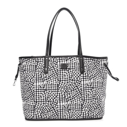 MCM Visetos Medium Reversible Shopper Tote Black 7 of 15