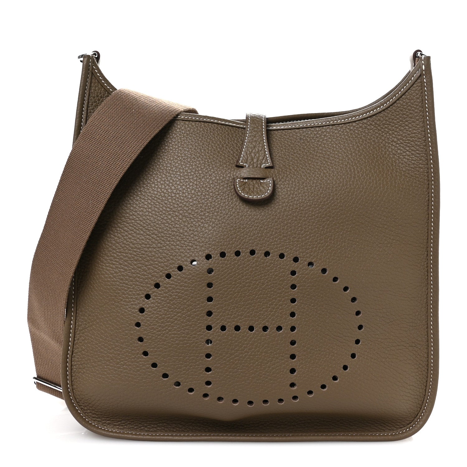 Hermes Taurillon Clemence Evelyne III PM Etoupe 1 of 11