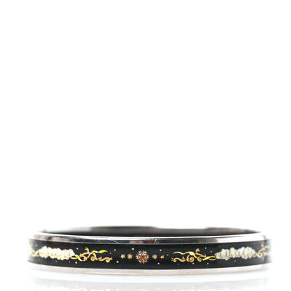 Hermes Enamel Printed Celestial Mythology Narrow Bracelet 70 Black 3 of 5