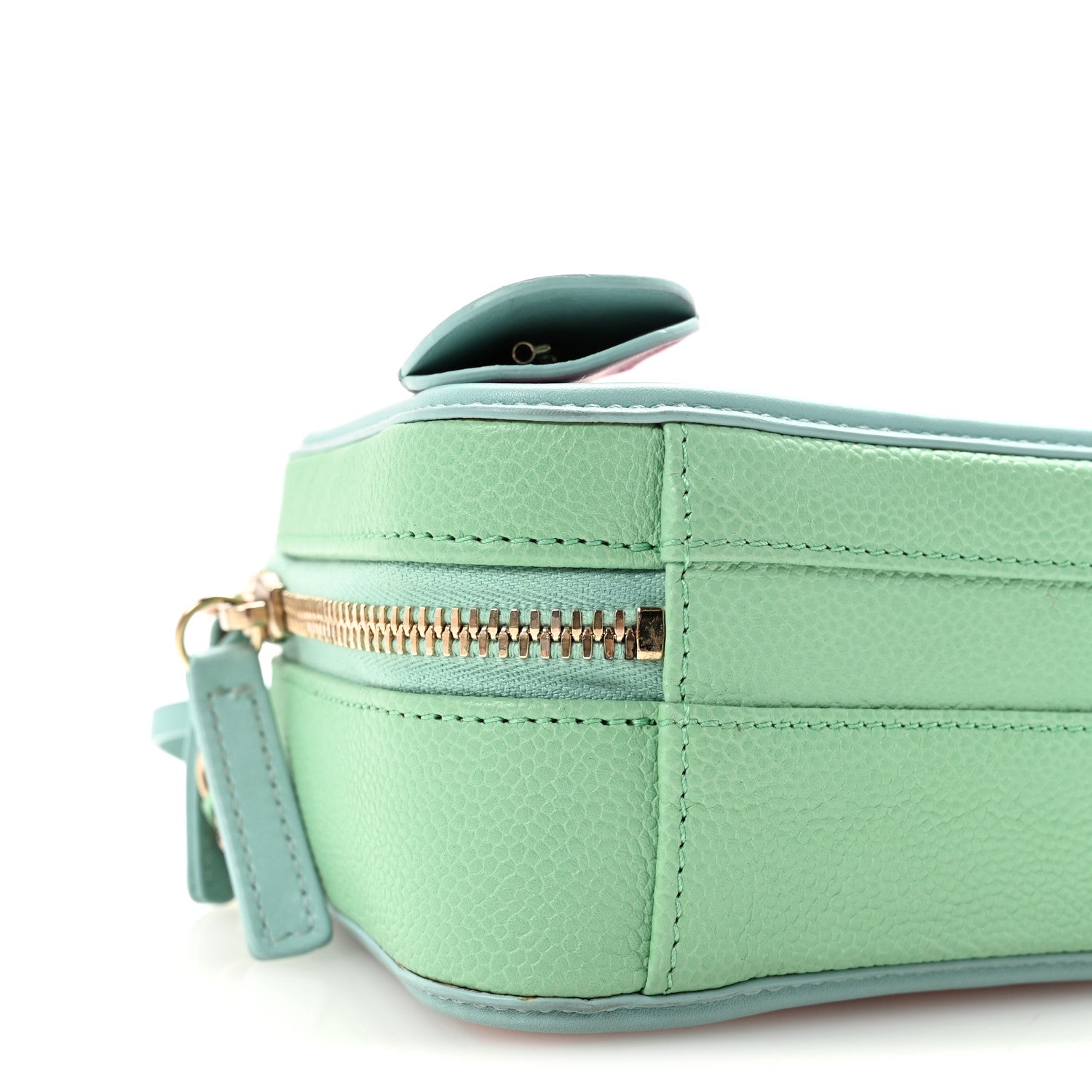 Chanel Caviar Quilted Small CC Filigree Vanity Case Pink Green Blue 9 of 10