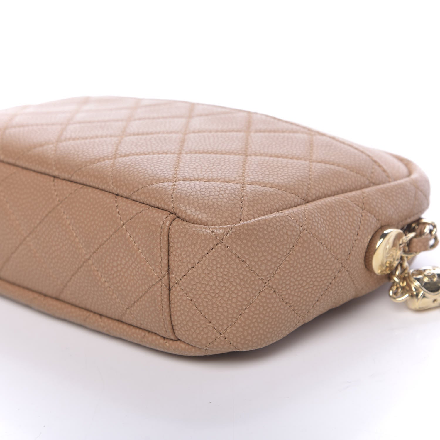 Chanel Iridescent Caviar Quilted Coco Tassel Camera Case Beige 9 of 10