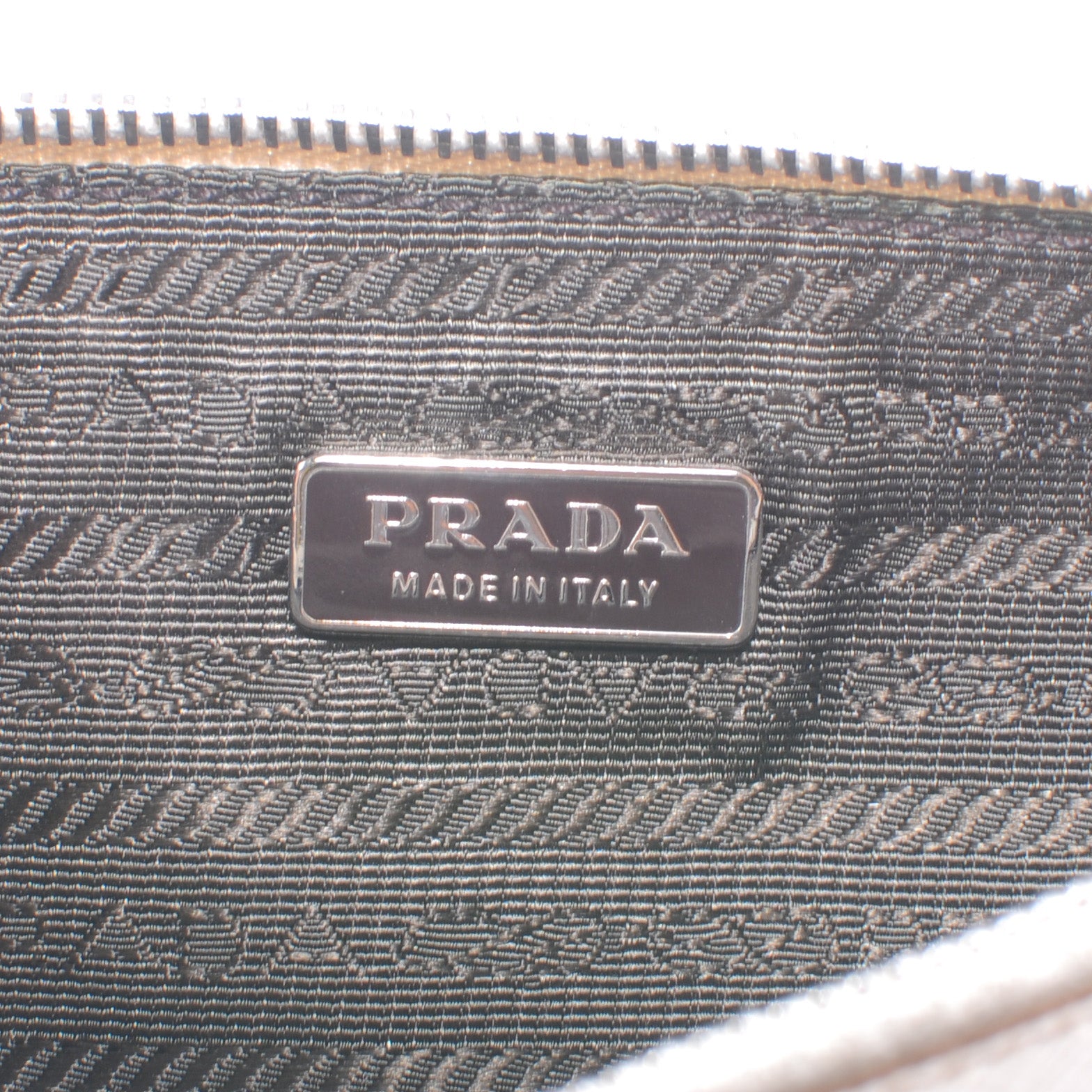 Prada Saffiano Flat Cosmetic Pouch White 5 of 6