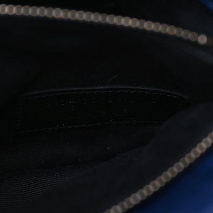Saint Laurent Sheepskin Matelasse Chevron Monogram College Chain Wallet Medium Blue 7 of 11