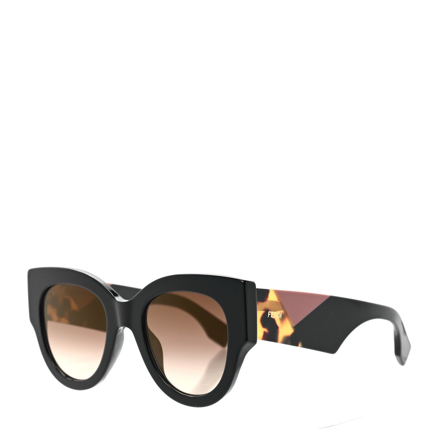 Fendi Acetate Facets Oversized Sunglasses FF 0264/S Havana 1 of 6