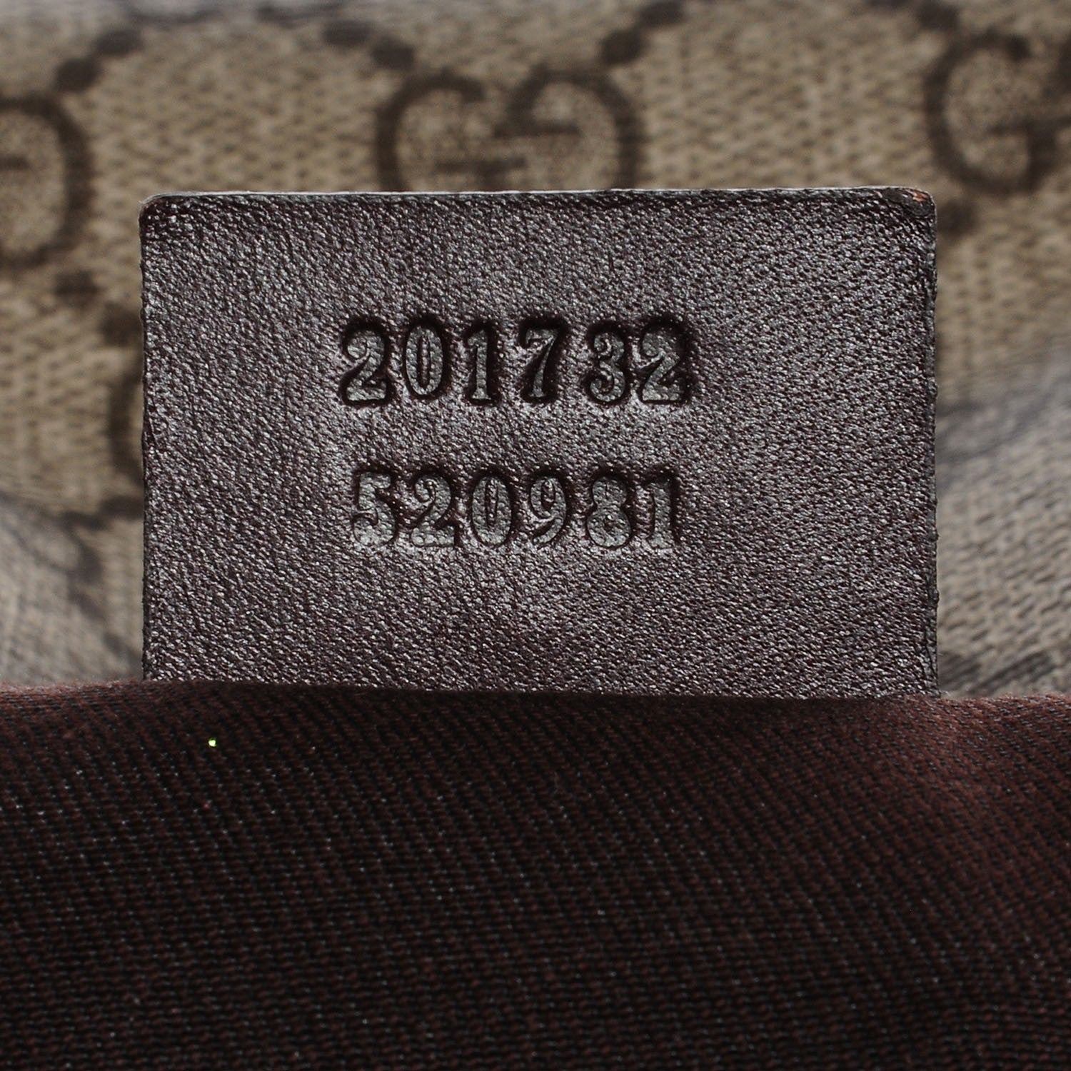 Gucci GG Plus Monogram Medium Double Buckle Flap Messenger Bag Beige Dark Brown 7 of 7
