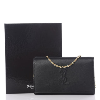 Saint Laurent Calfskin Monogram Belle de Jour Chain Clutch Black 10 of 10