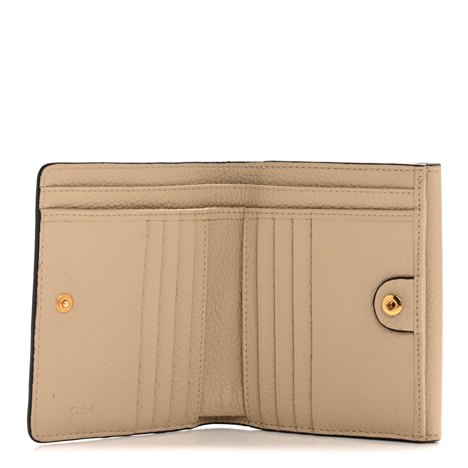 Chloe Grained Calfskin Marcie Square Wallet Root Beige 5 of 12