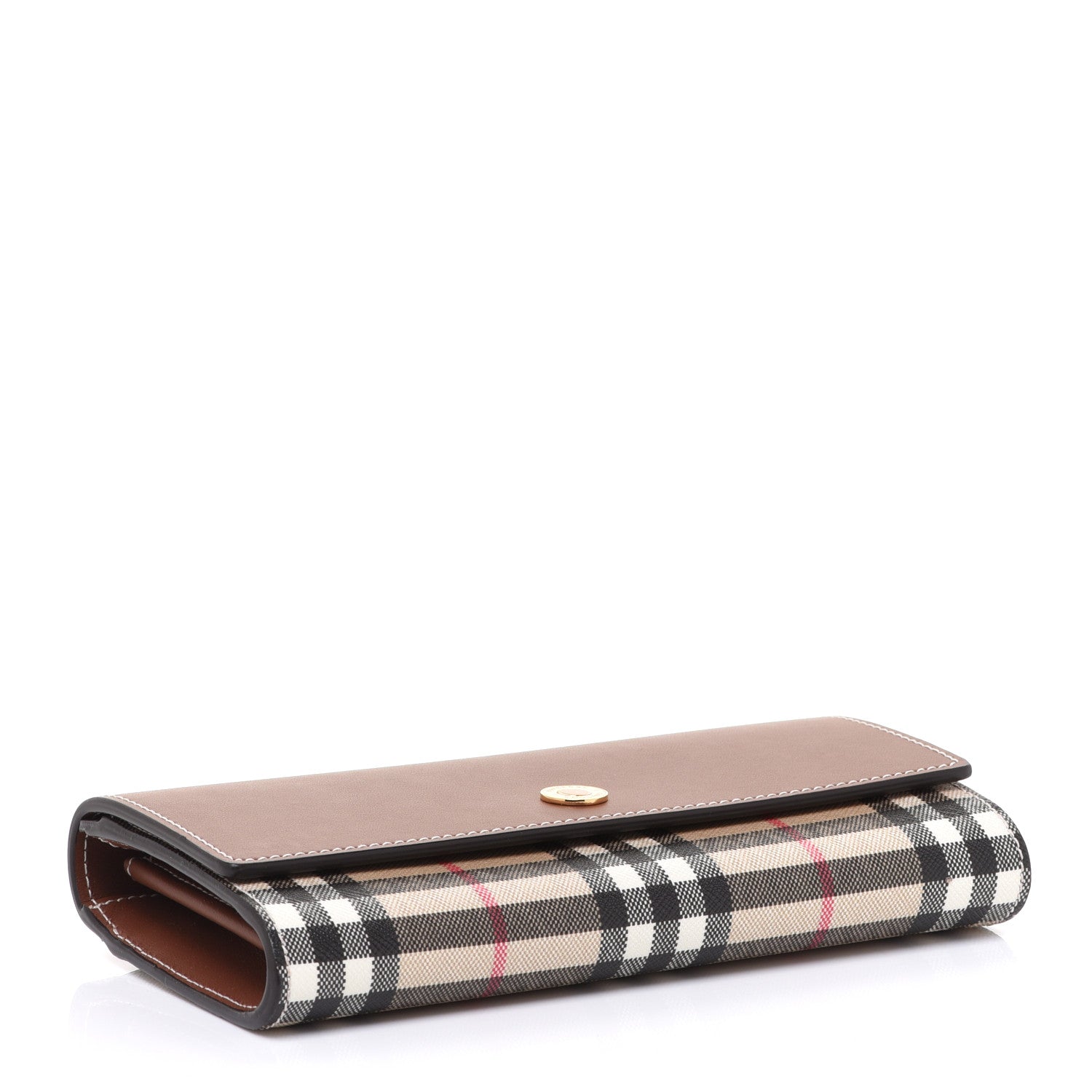 Burberry Vintage Check Grain Calfskin Halton Wallet Tan 4 of 9