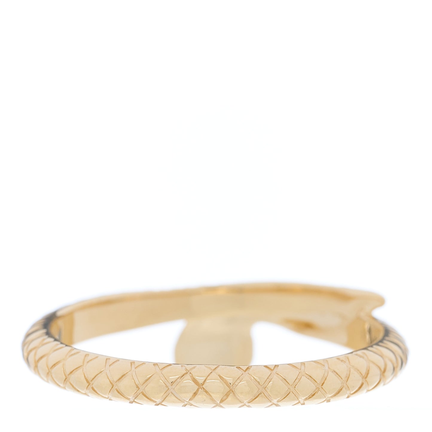 18K Yellow Gold Diamond Snake Wholeness Bookend Band Ring 59 8.75