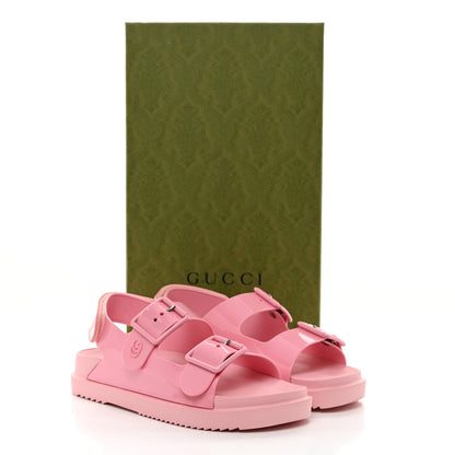 Gucci Rubber Mini Double G Womens Isla Dad Sandals 37 Wild Rose 9 of 9