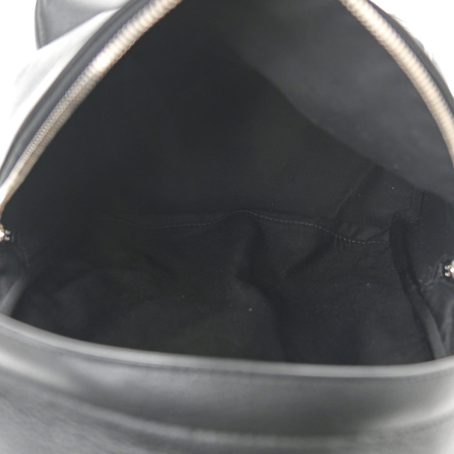 Smooth Calfskin Logo Small Everyday Backpack Black White