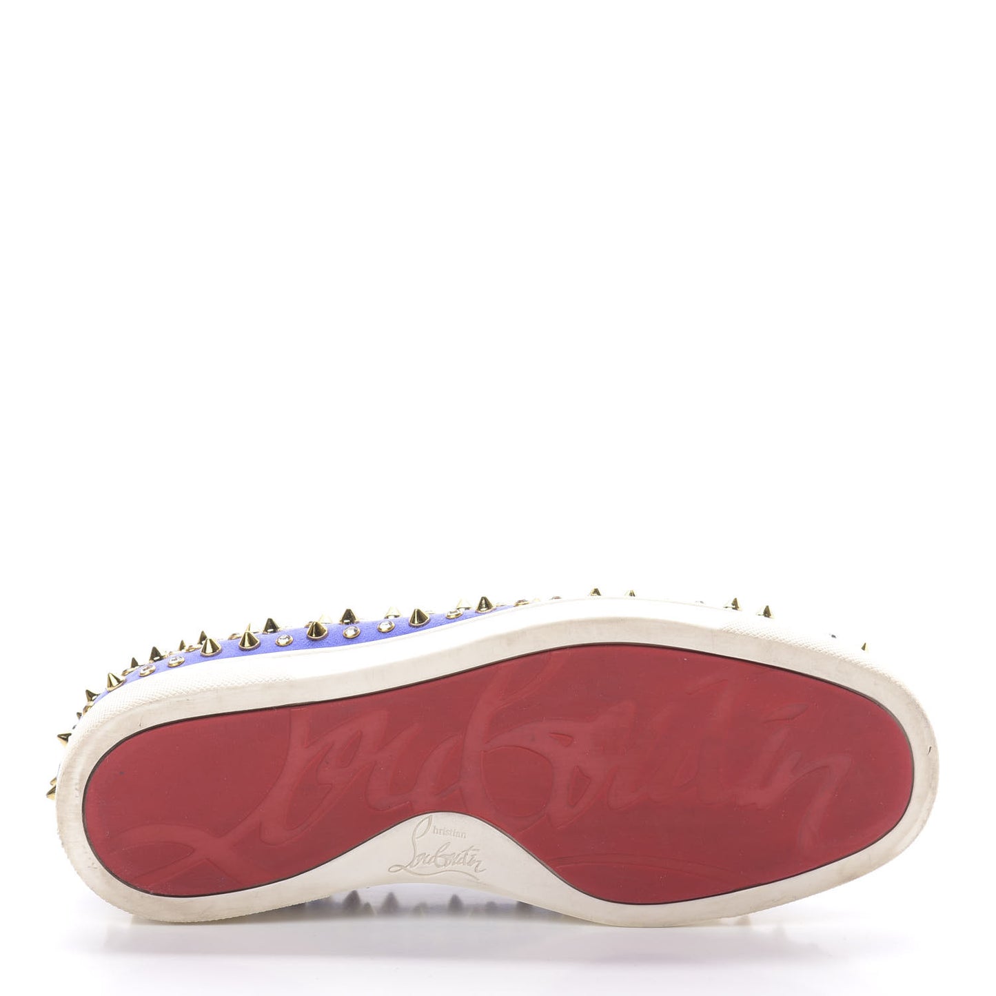 Veau Velours Spikes Roller Boat Flat 37 Purple