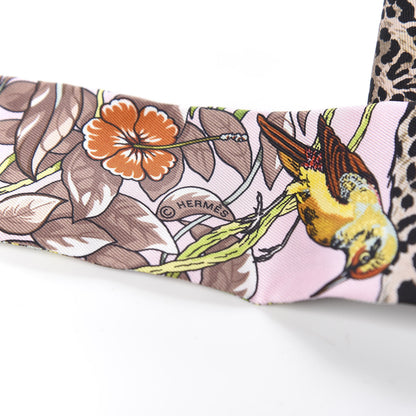 Hermes Silk Jungle Love Love Twilly Rose Pale Etoupe 3 of 3