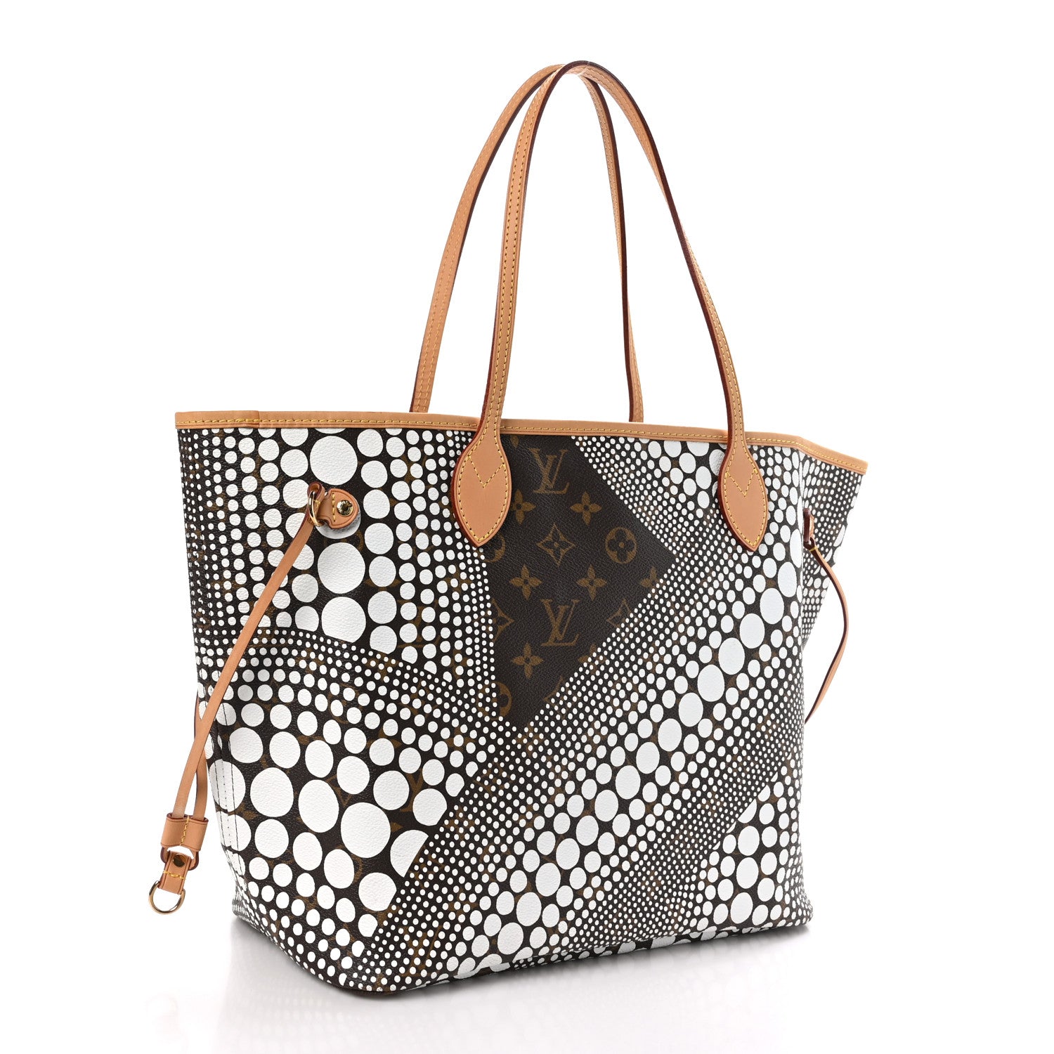 Louis Vuitton Monogram Kusama Waves Neverfull MM White 3 of 10