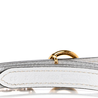 Hermes Epsom Swift Carrousel 13mm Belt 85 34 White Etoupe 3 of 7