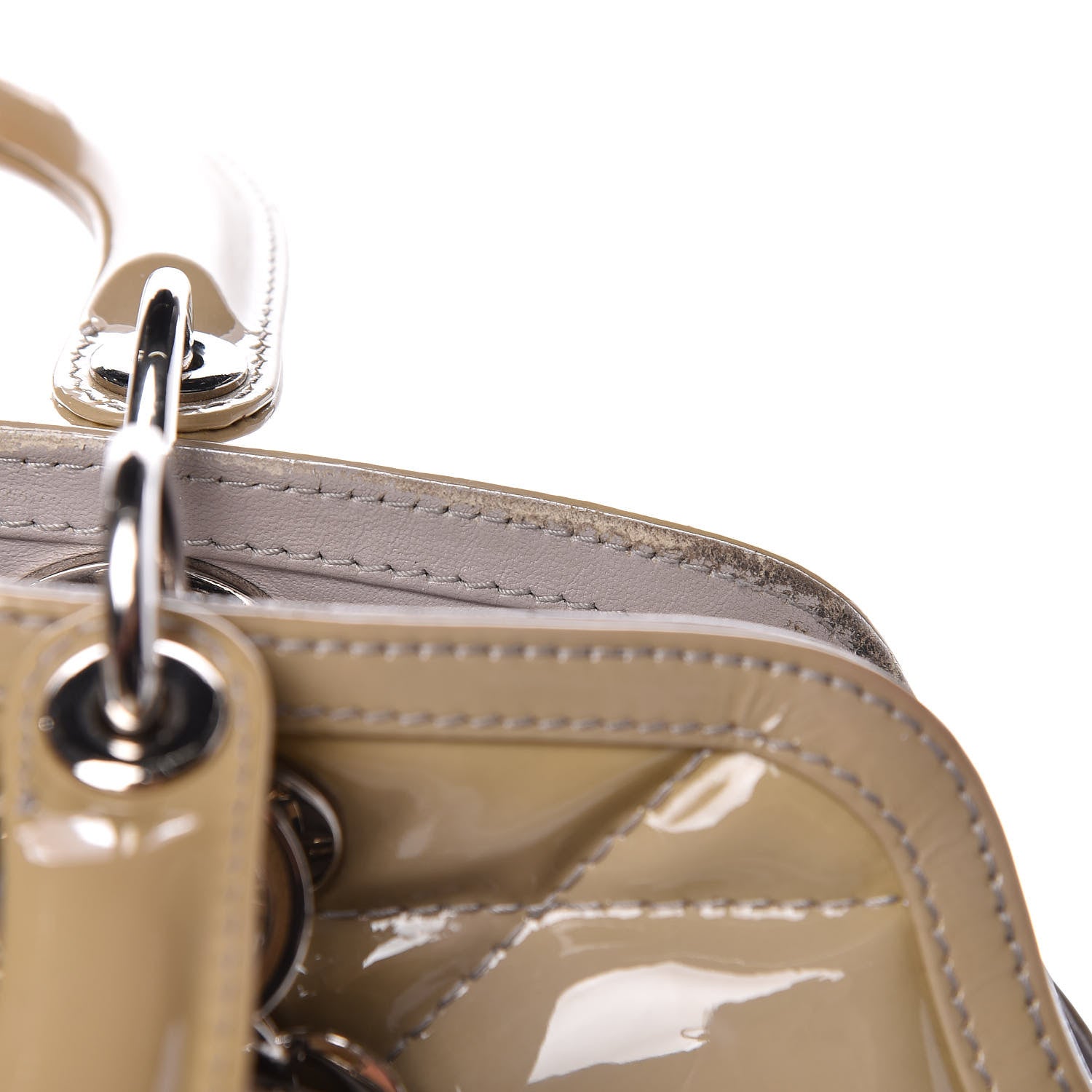 Christian Dior Patent Cannage Medium Granville Tote Beige 29 of 29