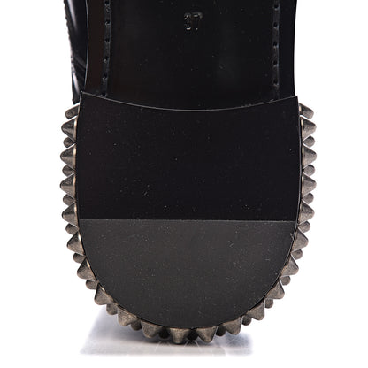 Saint Laurent Smooth Calfskin Studded Womens Punk Ranger Boots 37 Black 10 of 15