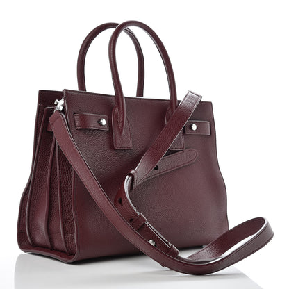 Saint Laurent Grained Calfskin Baby Sac De Jour Souple Rouge Legion 3 of 9