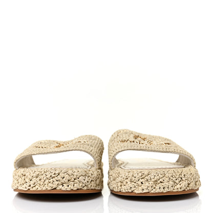 Chanel Cord Braided CC Mules 39 Light Beige 2 of 10