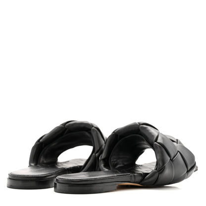 Bottega Veneta Nappa Maxi Intrecciato Lido Flat Sandals 38 Black 5 of 11