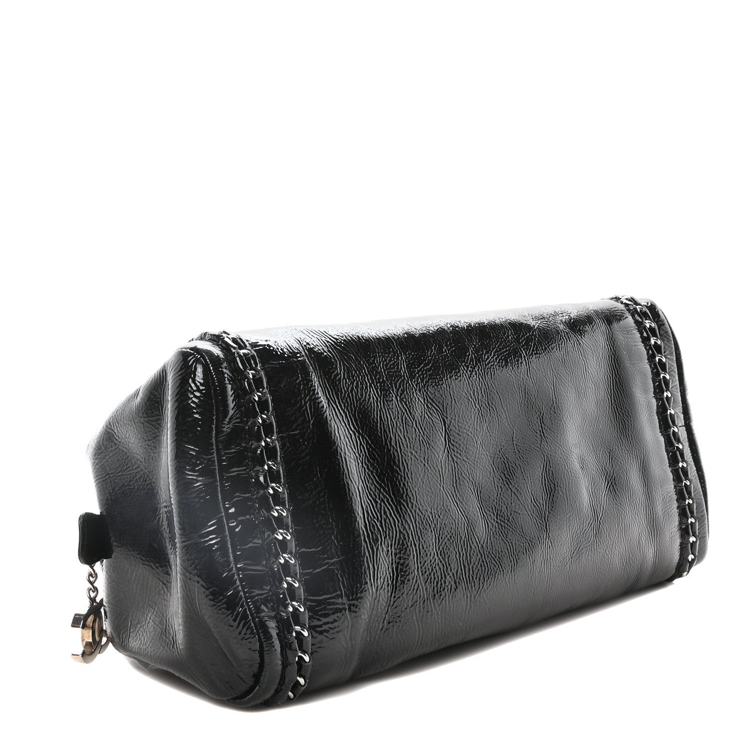 Chanel Patent Medium Luxe Ligne Bowler Black 4 of 10