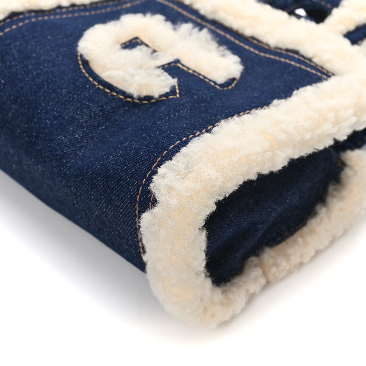 Telfar X UGG Denim Shearling Small Shopping Bag Raw Denim 11 of 13