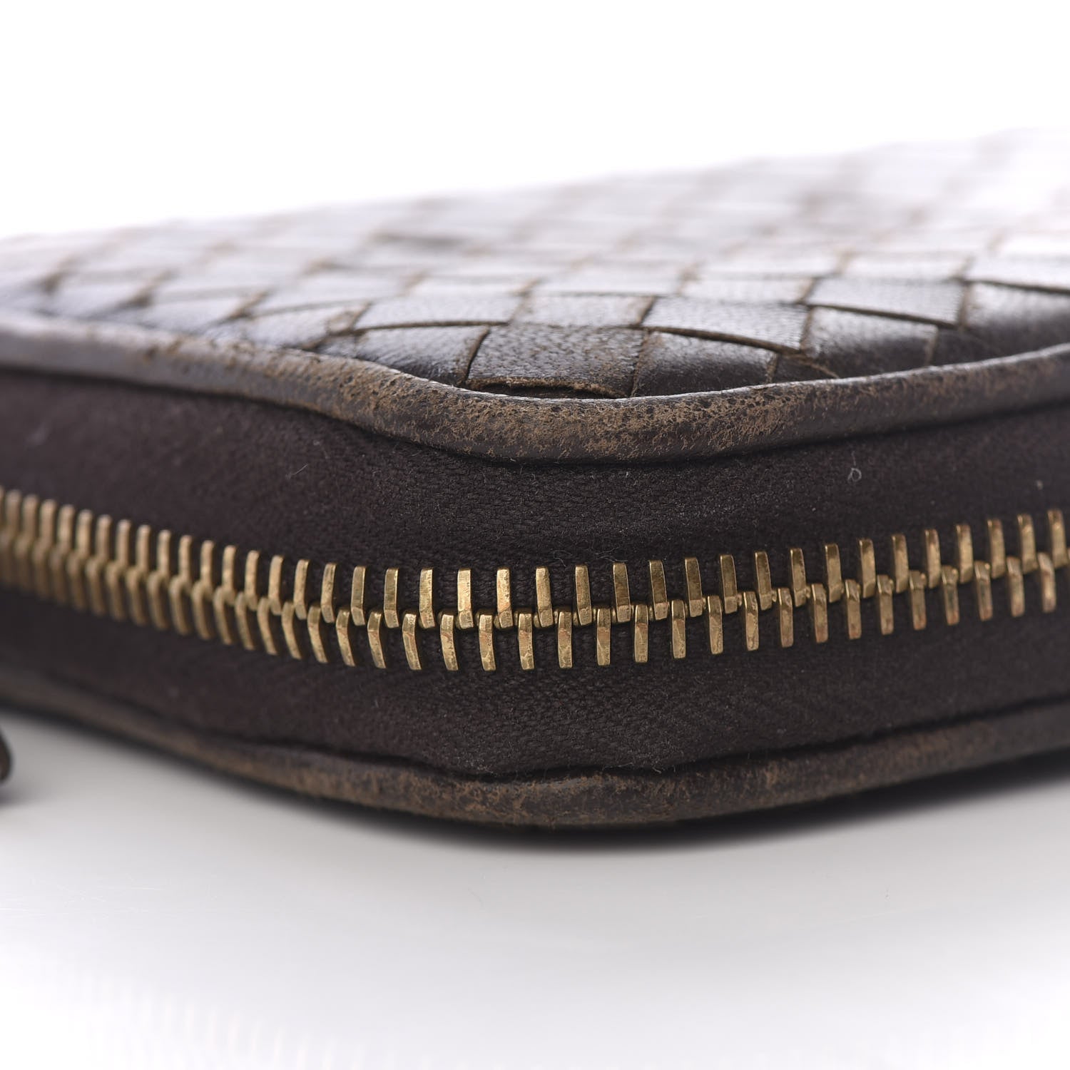 Bottega Veneta Nappa Intrecciato Zip Around Wallet Ebano 8 of 12