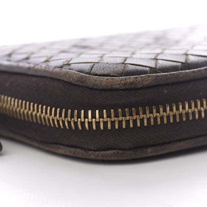 Bottega Veneta Nappa Intrecciato Zip Around Wallet Ebano 8 of 12