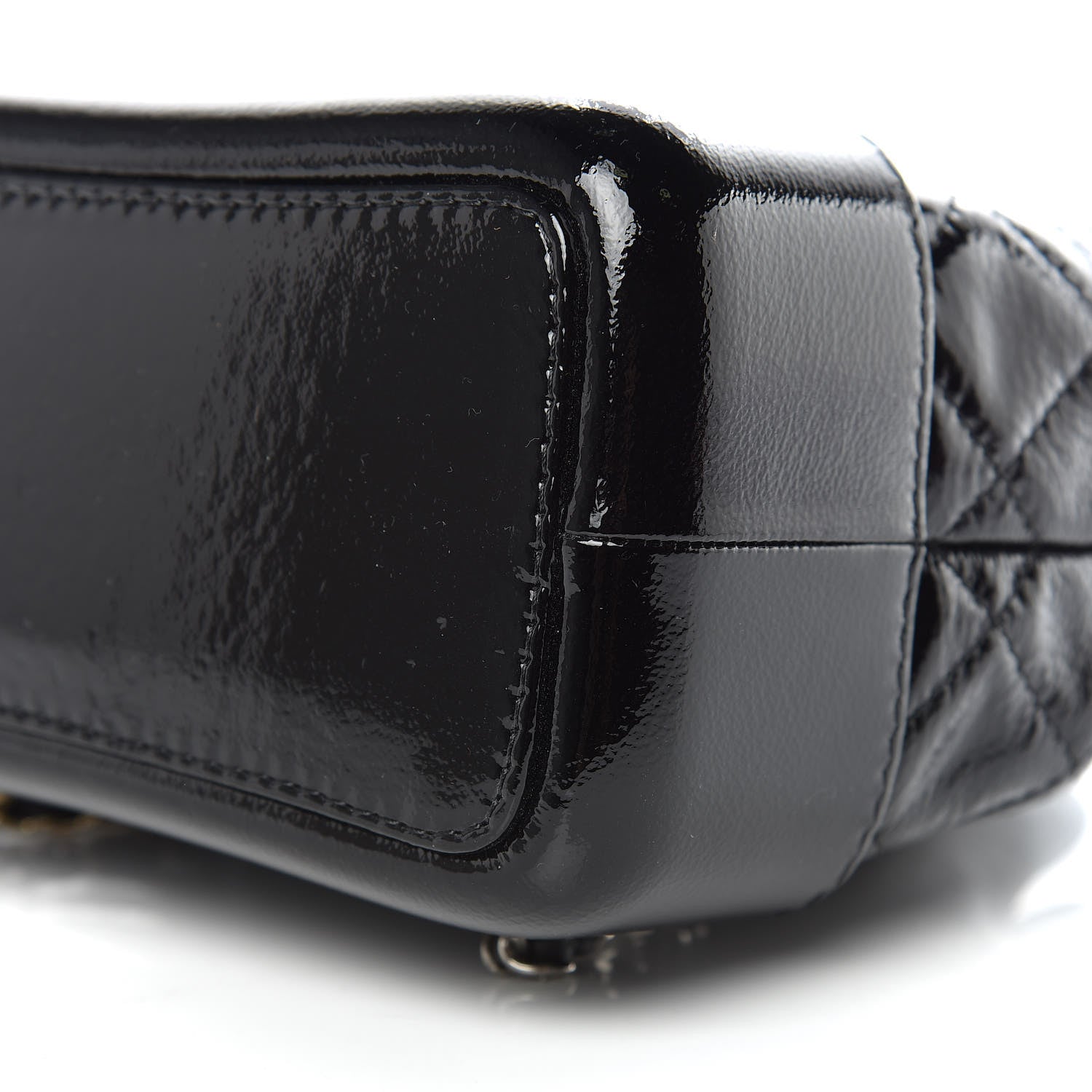 Chanel Patent Goatskin Quilted Small Gabrielle Backpack Black 9 of 9