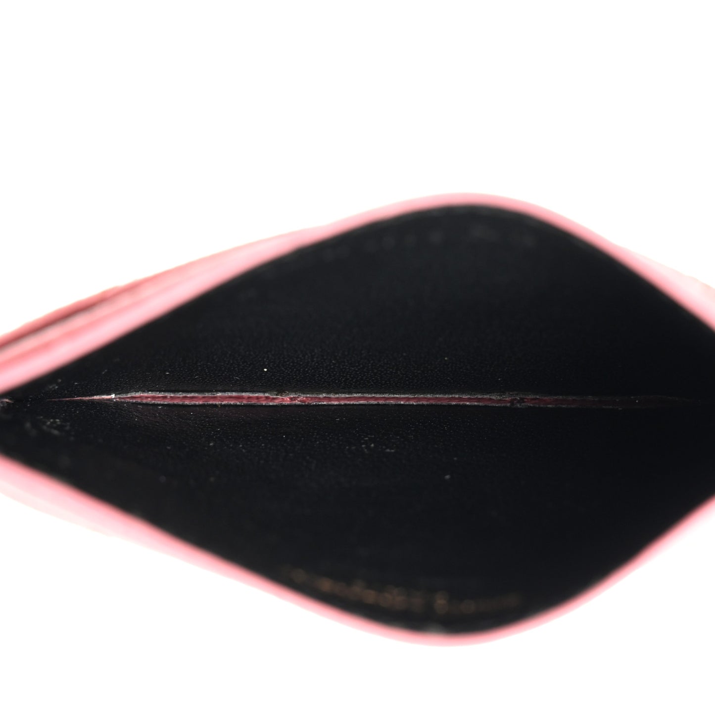 Grain De Poudre Matelasse Chevron Monogram Credit Card Case Dark Rose