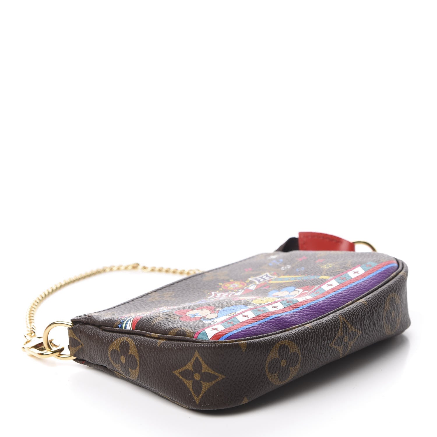 Louis Vuitton Monogram 2020 Christmas Animation Bumper Cars Mini Pochette Accessories Coquelicot 4 of 10