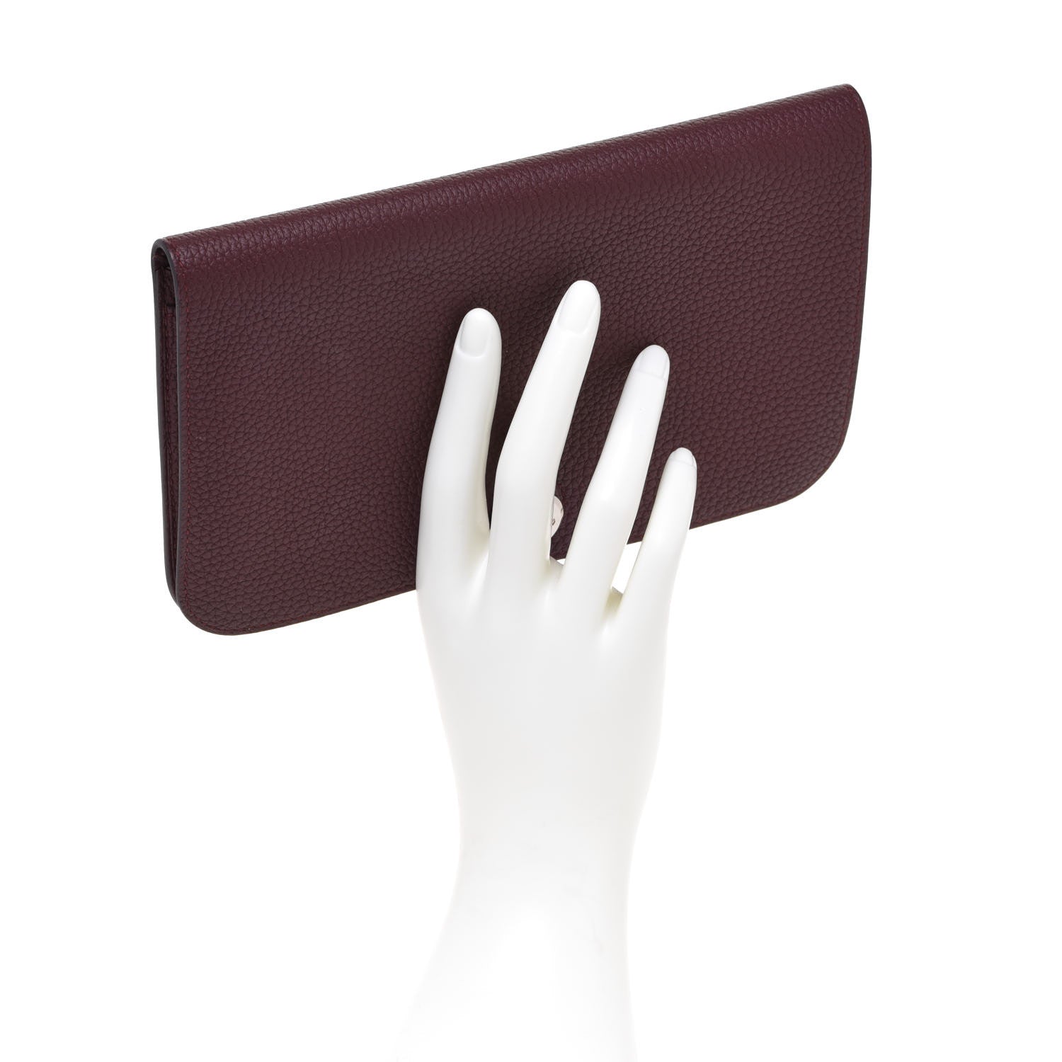 Hermes Togo Dogon Duo Wallet Bordeaux 2 of 10