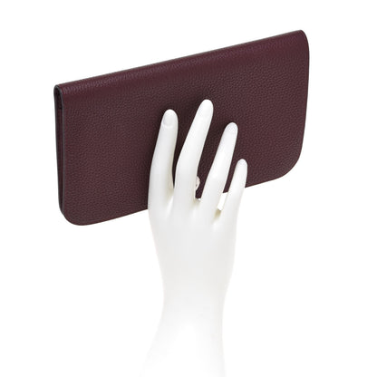 Hermes Togo Dogon Duo Wallet Bordeaux 2 of 10
