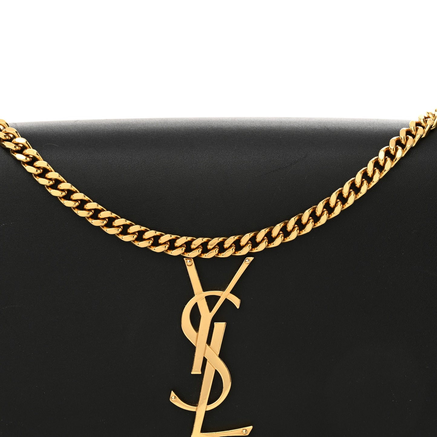 Smooth Calfskin Medium Classic Monogram Kate Tassel Satchel Black