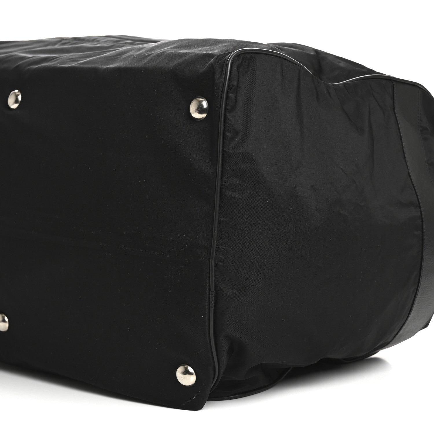 Prada Tessuto Nylon Saffiano Weekender Black 9 of 11