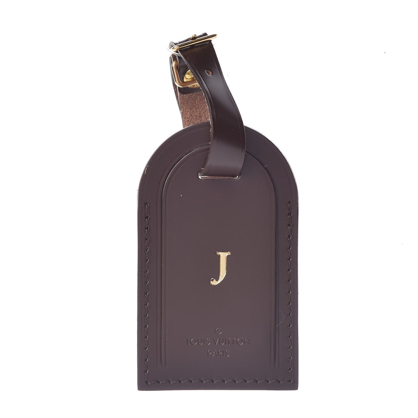 Calfskin Small Luggage Tag Ebene