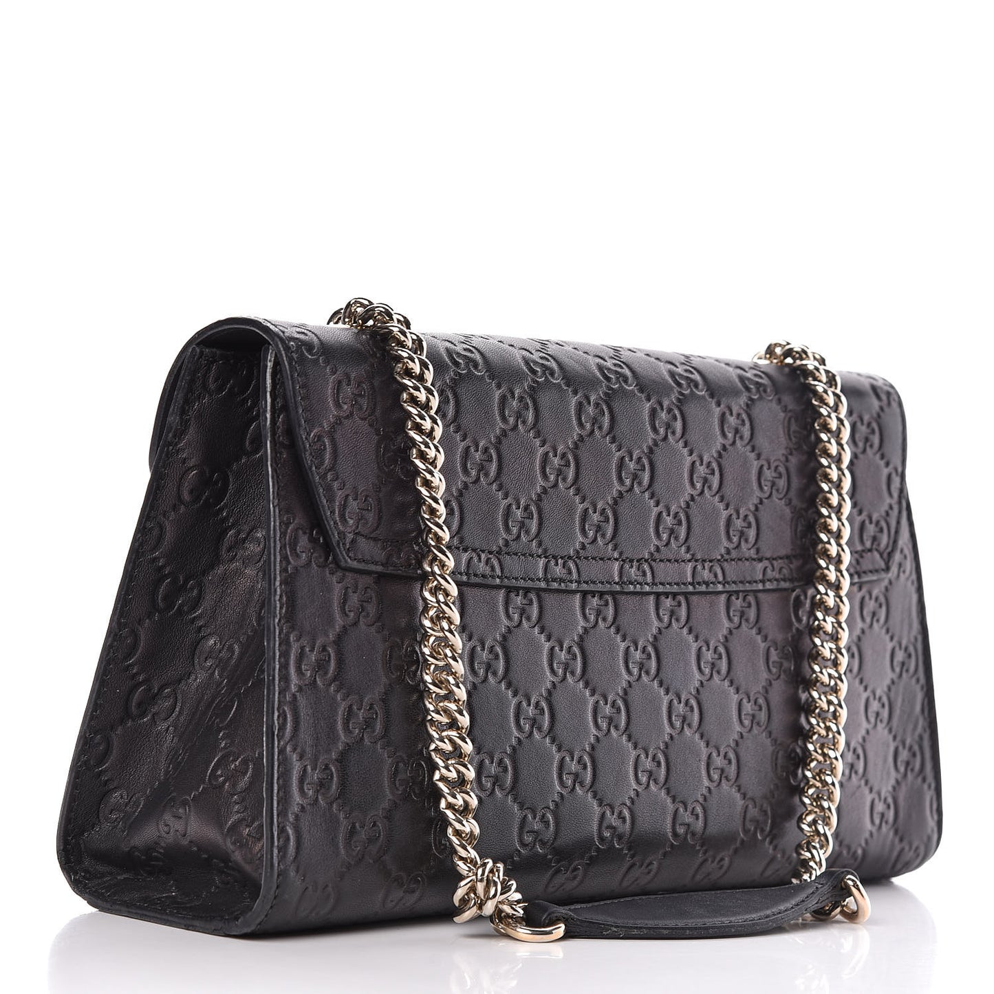 Guccissima Medium Emily Chain Shoulder Bag Black