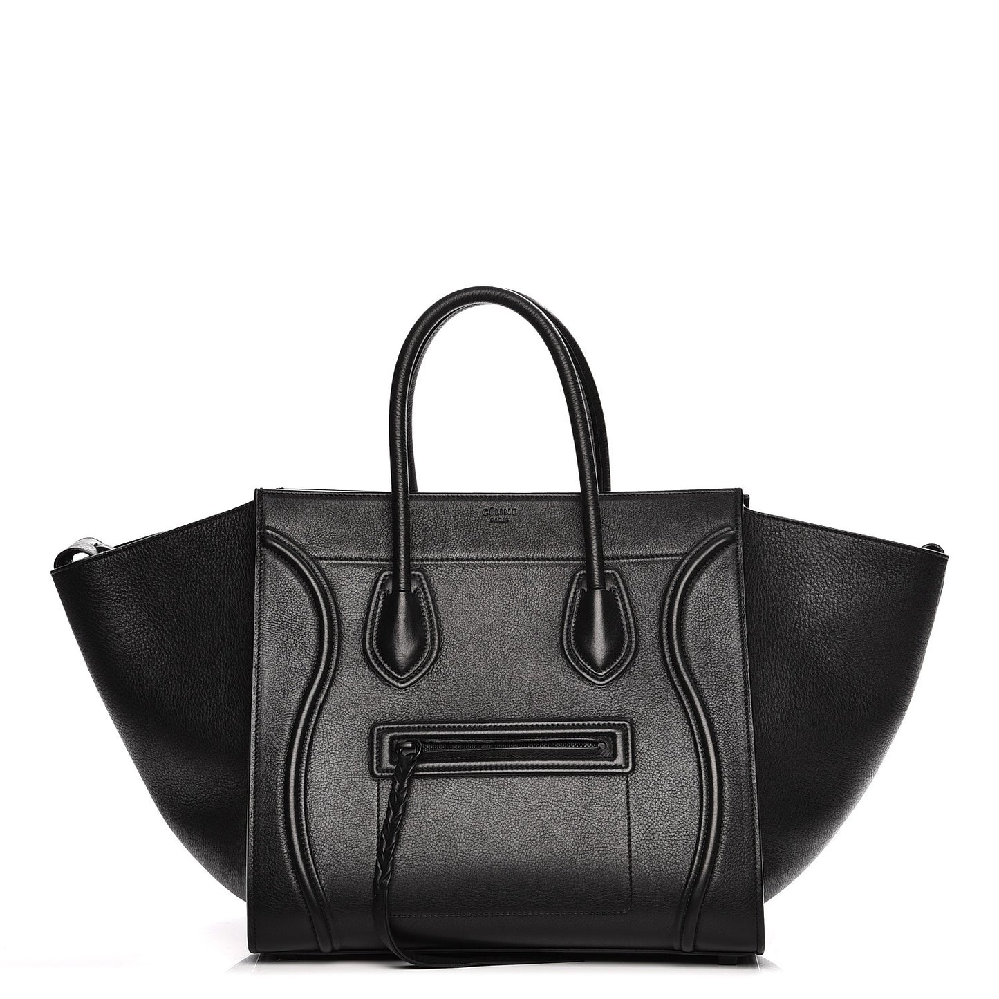 Supple Calfskin Medium Phantom Luggage Black