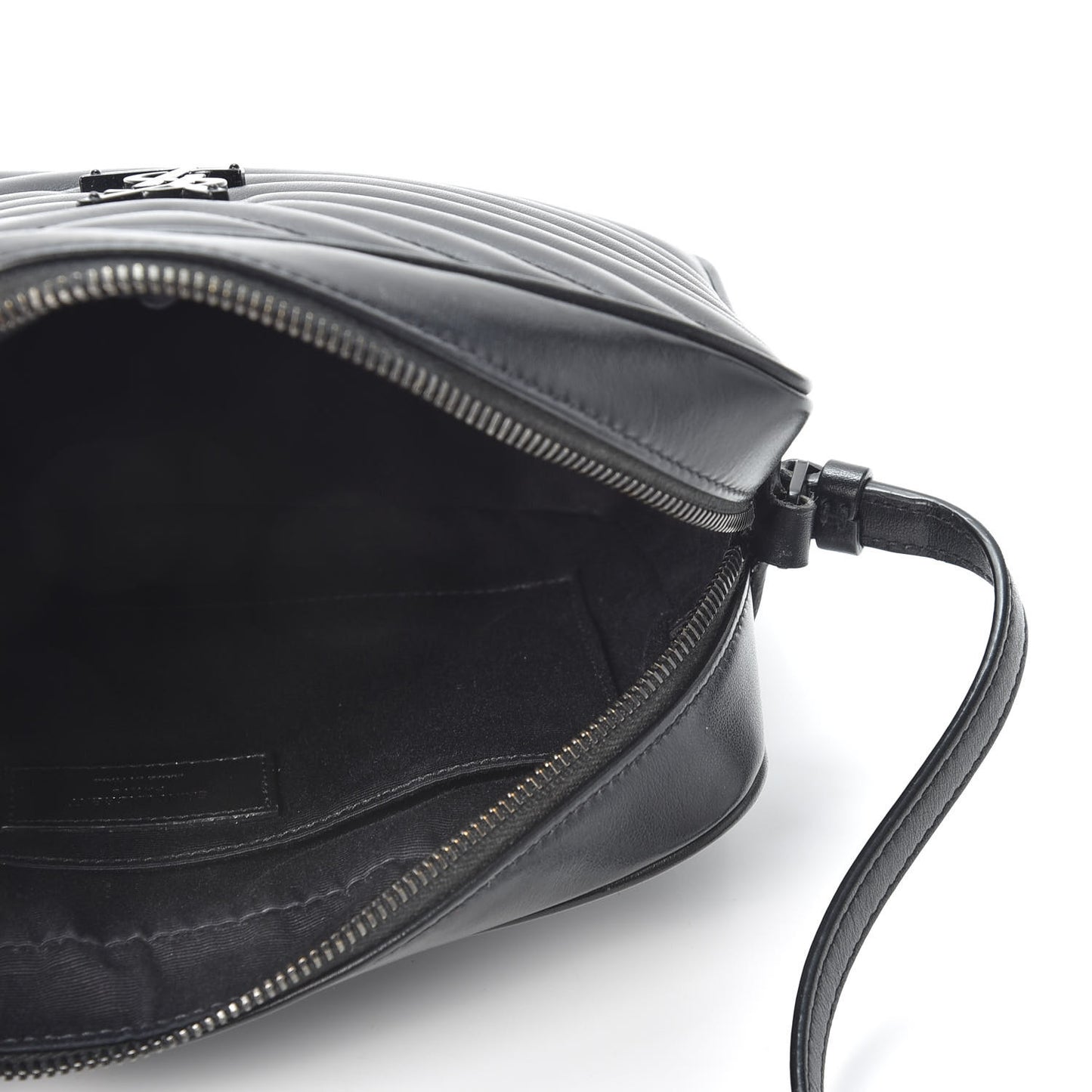 Calfskin Matelasse Monogram Lou Camera Bag Black