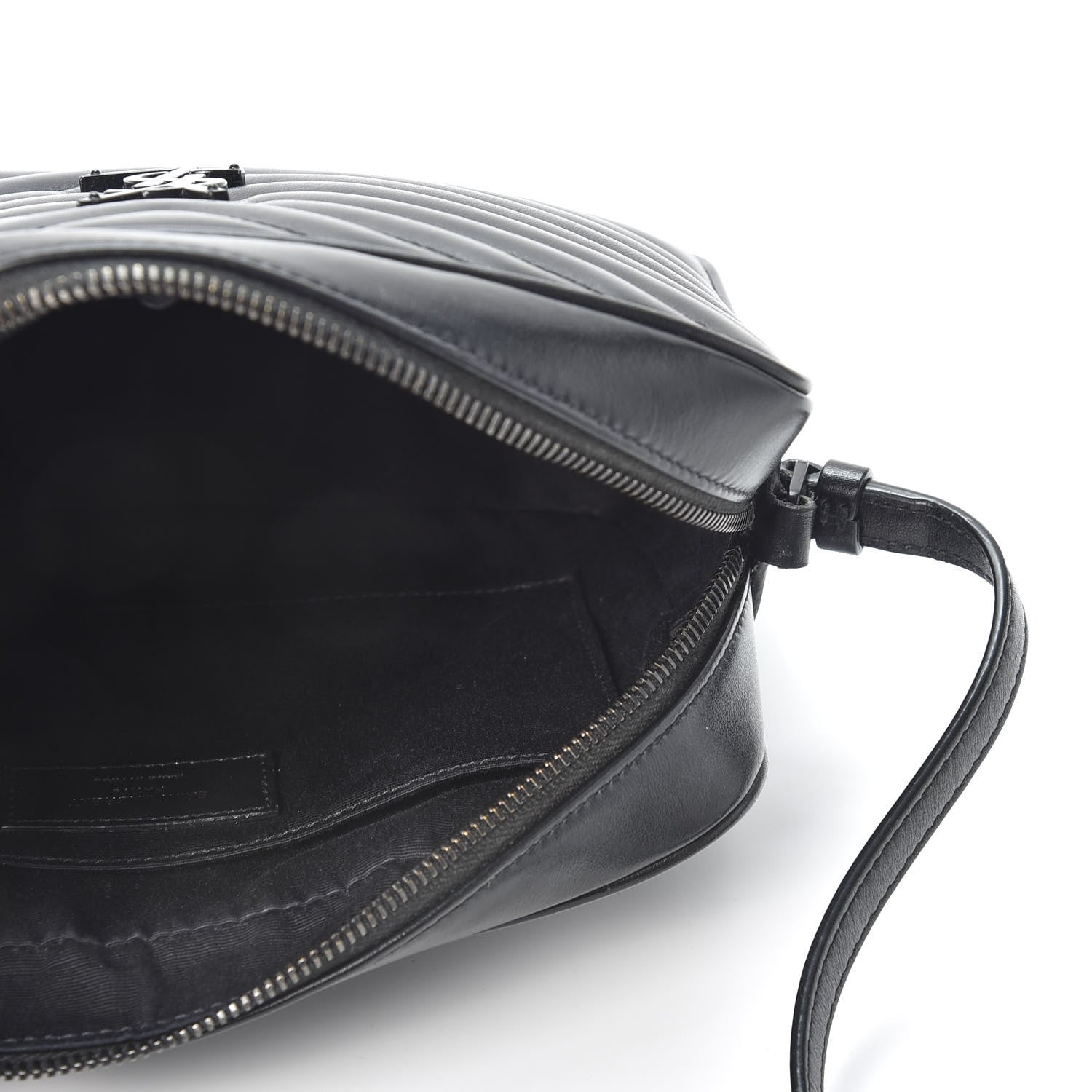 Saint Laurent Calfskin Matelasse Monogram Lou Camera Bag Black 4 of 9