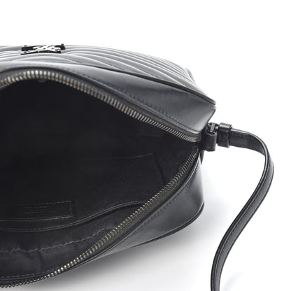 Saint Laurent Calfskin Matelasse Monogram Lou Camera Bag Black 4 of 9