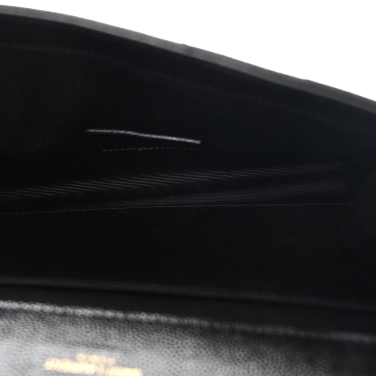Grain De Poudre Matelasse Chevron Monogram Envelope Clutch Black
