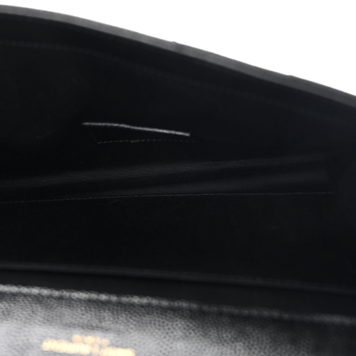 Saint Laurent Grain De Poudre Matelasse Chevron Monogram Envelope Clutch Black 5 of 11
