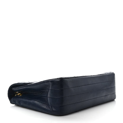 Chanel Lambskin Quilted Medium Single Flap Navy 4 of 9