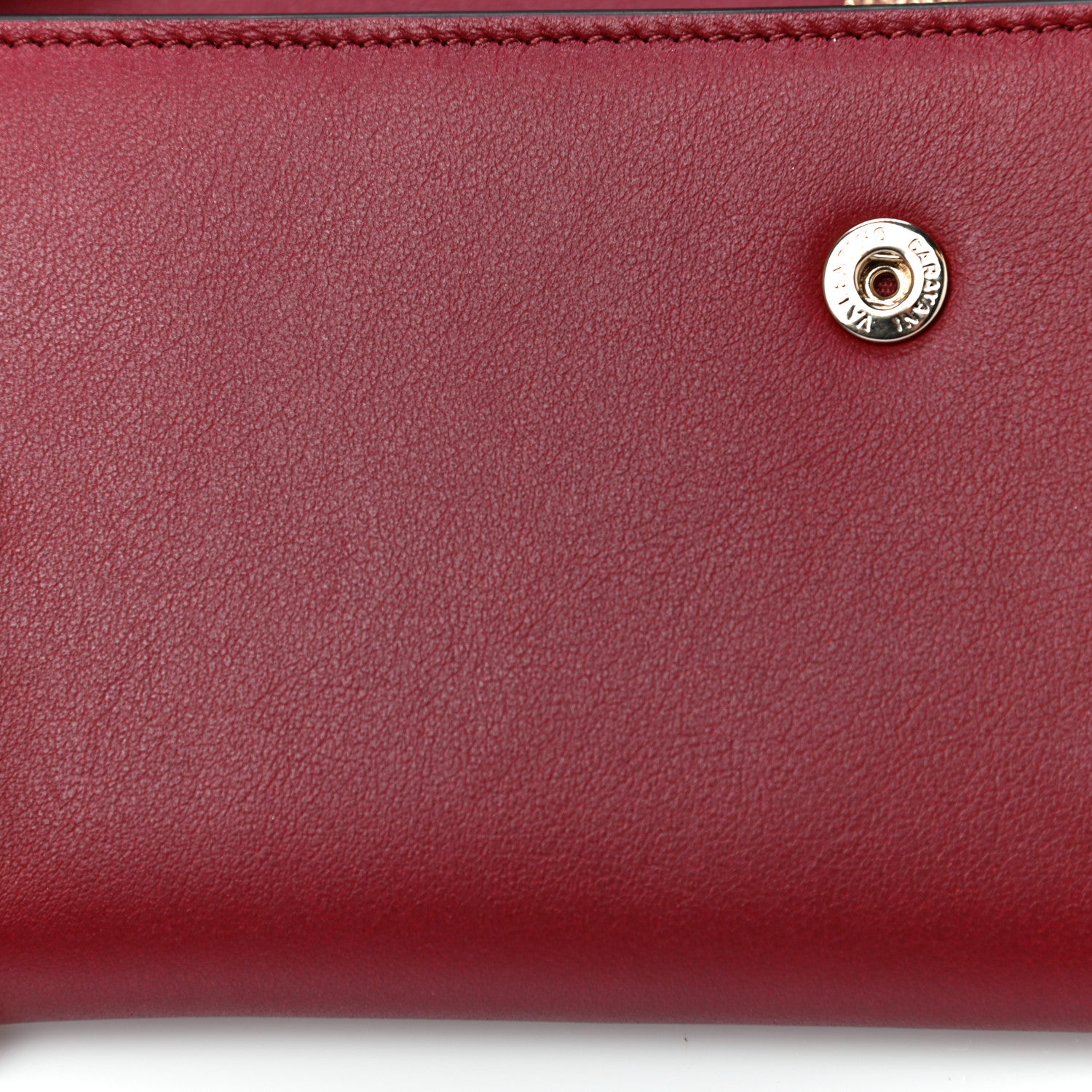 Valentino Garavani Vitello Rockstud Wristlet Travel Wallet Rubino 11 of 14