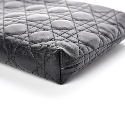 Christian Dior Lambskin Cannage Panarea Clutch Black 9 of 9