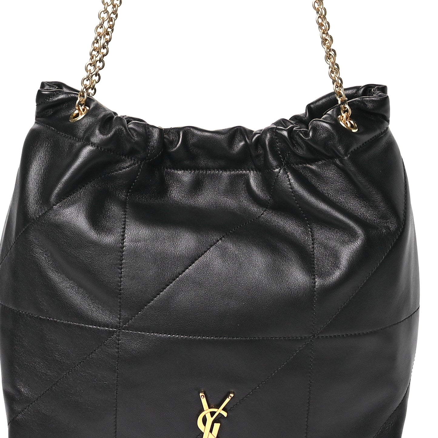 Lambskin Matelasse Monogram Medium Jamie 4.3 Pochon Black