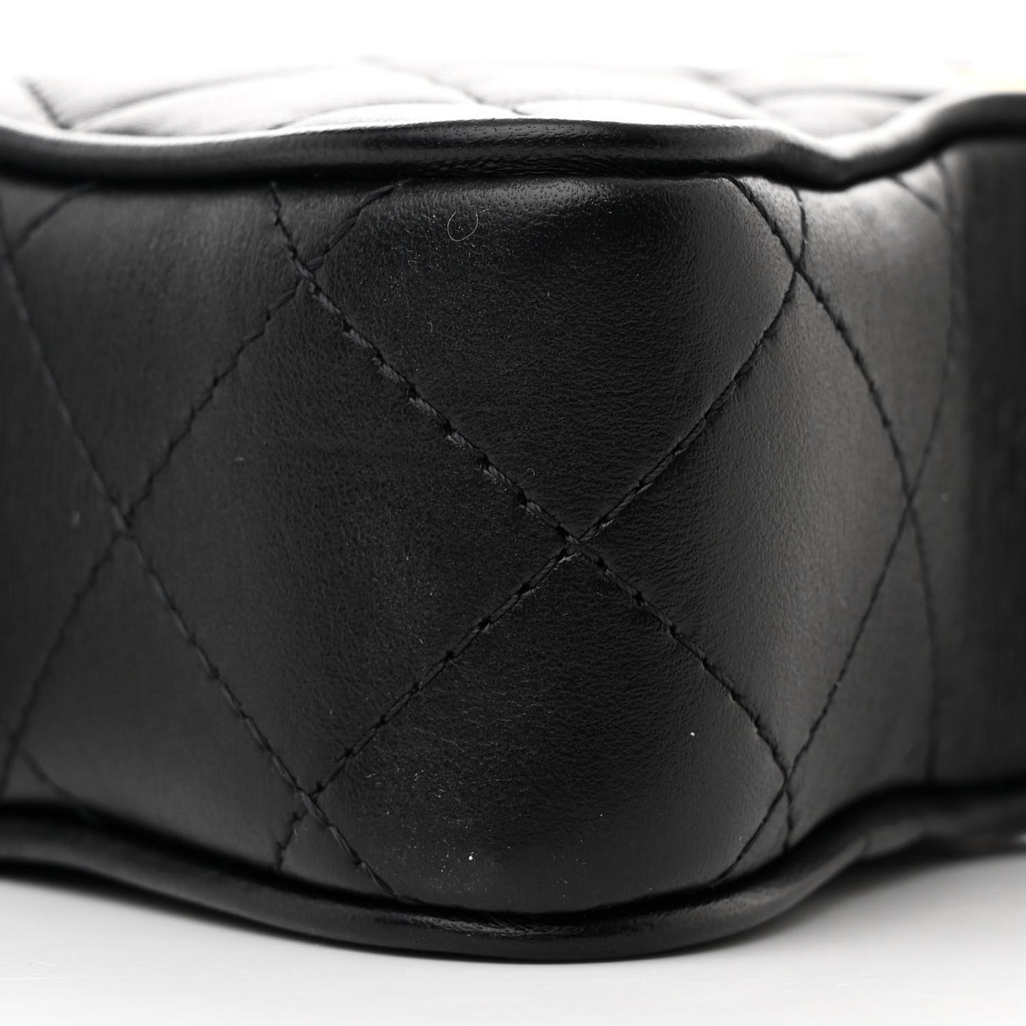 Lambskin Quilted Walk of Fame Star Bag Black