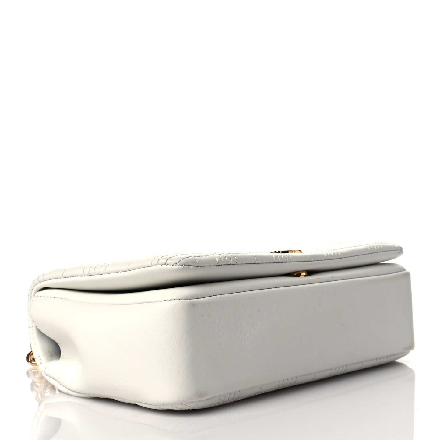 Lambskin Quilted Small Lola Bag White